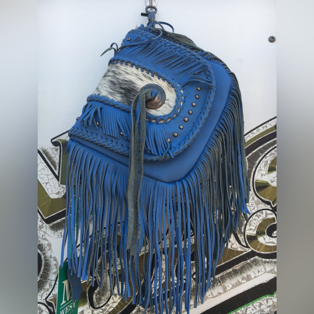 ‼️❌SOLD❌‼️Montana West Genuine Leather Hair-On Cowhide Fringe Bohemian Crossbody